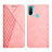 Custodia Portafoglio In Pelle Cover con Supporto Y02X per Motorola Moto E30 Oro Rosa