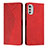 Custodia Portafoglio In Pelle Cover con Supporto Y02X per Motorola Moto E32 Rosso