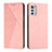 Custodia Portafoglio In Pelle Cover con Supporto Y02X per Motorola Moto E32s Oro Rosa