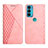 Custodia Portafoglio In Pelle Cover con Supporto Y02X per Motorola Moto Edge 20 5G Oro Rosa