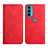 Custodia Portafoglio In Pelle Cover con Supporto Y02X per Motorola Moto Edge 20 5G Rosso