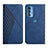 Custodia Portafoglio In Pelle Cover con Supporto Y02X per Motorola Moto Edge 20 Pro 5G Blu