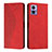 Custodia Portafoglio In Pelle Cover con Supporto Y02X per Motorola Moto Edge 30 Lite 5G Rosso