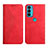Custodia Portafoglio In Pelle Cover con Supporto Y02X per Motorola Moto Edge Lite 5G Rosso
