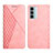 Custodia Portafoglio In Pelle Cover con Supporto Y02X per Motorola Moto G200 5G Oro Rosa