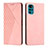 Custodia Portafoglio In Pelle Cover con Supporto Y02X per Motorola Moto G22 Oro Rosa