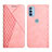 Custodia Portafoglio In Pelle Cover con Supporto Y02X per Motorola Moto G31 Oro Rosa