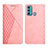 Custodia Portafoglio In Pelle Cover con Supporto Y02X per Motorola Moto G40 Fusion Oro Rosa