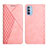 Custodia Portafoglio In Pelle Cover con Supporto Y02X per Motorola Moto G51 5G Oro Rosa