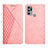 Custodia Portafoglio In Pelle Cover con Supporto Y02X per Motorola Moto G60s Oro Rosa