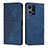 Custodia Portafoglio In Pelle Cover con Supporto Y02X per Oppo Reno7 4G Blu