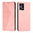 Custodia Portafoglio In Pelle Cover con Supporto Y02X per Oppo Reno7 4G Oro Rosa