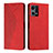 Custodia Portafoglio In Pelle Cover con Supporto Y02X per Oppo Reno7 4G Rosso