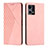 Custodia Portafoglio In Pelle Cover con Supporto Y02X per Oppo Reno8 4G Oro Rosa