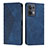 Custodia Portafoglio In Pelle Cover con Supporto Y02X per Oppo Reno8 5G Blu