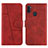 Custodia Portafoglio In Pelle Cover con Supporto Y02X per Samsung Galaxy A11 Rosso