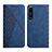 Custodia Portafoglio In Pelle Cover con Supporto Y02X per Sony Xperia 1 III Blu