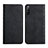 Custodia Portafoglio In Pelle Cover con Supporto Y02X per Sony Xperia 10 III Nero