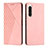 Custodia Portafoglio In Pelle Cover con Supporto Y02X per Sony Xperia 5 IV Oro Rosa