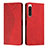 Custodia Portafoglio In Pelle Cover con Supporto Y02X per Sony Xperia 5 IV Rosso
