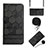 Custodia Portafoglio In Pelle Cover con Supporto Y03B per Apple iPhone 14 Plus Nero