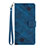 Custodia Portafoglio In Pelle Cover con Supporto Y03B per Huawei Honor 9X Blu