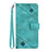 Custodia Portafoglio In Pelle Cover con Supporto Y03B per Huawei Honor 9X Verde