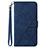 Custodia Portafoglio In Pelle Cover con Supporto Y03B per Samsung Galaxy A02s Blu