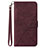 Custodia Portafoglio In Pelle Cover con Supporto Y03B per Samsung Galaxy M22 4G Rosso Rosa