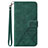 Custodia Portafoglio In Pelle Cover con Supporto Y03B per Samsung Galaxy M22 4G Verde