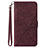 Custodia Portafoglio In Pelle Cover con Supporto Y03B per Samsung Galaxy M32 4G Rosso Rosa