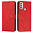 Custodia Portafoglio In Pelle Cover con Supporto Y03X per Motorola Moto E20 Rosso