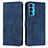 Custodia Portafoglio In Pelle Cover con Supporto Y03X per Motorola Moto Edge Lite 5G Blu