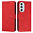 Custodia Portafoglio In Pelle Cover con Supporto Y03X per Motorola Moto Edge Plus (2022) 5G Rosso