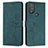 Custodia Portafoglio In Pelle Cover con Supporto Y03X per Motorola Moto G Power (2022) Verde