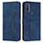 Custodia Portafoglio In Pelle Cover con Supporto Y03X per Motorola Moto G Pure Blu