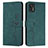 Custodia Portafoglio In Pelle Cover con Supporto Y03X per Motorola Moto G Stylus (2021) Verde
