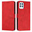 Custodia Portafoglio In Pelle Cover con Supporto Y03X per Motorola Moto G100 5G Rosso