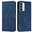 Custodia Portafoglio In Pelle Cover con Supporto Y03X per Motorola Moto G200 5G Blu