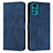 Custodia Portafoglio In Pelle Cover con Supporto Y03X per Motorola Moto G22 Blu