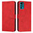Custodia Portafoglio In Pelle Cover con Supporto Y03X per Motorola Moto G22 Rosso