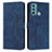 Custodia Portafoglio In Pelle Cover con Supporto Y03X per Motorola Moto G40 Fusion Blu