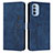 Custodia Portafoglio In Pelle Cover con Supporto Y03X per Motorola Moto G41 Blu