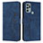 Custodia Portafoglio In Pelle Cover con Supporto Y03X per Motorola Moto G60s Blu