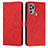 Custodia Portafoglio In Pelle Cover con Supporto Y03X per Motorola Moto G60s Rosso