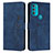 Custodia Portafoglio In Pelle Cover con Supporto Y03X per Motorola Moto G71 5G Blu