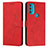 Custodia Portafoglio In Pelle Cover con Supporto Y03X per Motorola Moto G71 5G Rosso