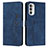 Custodia Portafoglio In Pelle Cover con Supporto Y03X per Motorola Moto G82 5G Blu