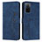 Custodia Portafoglio In Pelle Cover con Supporto Y03X per Oppo A55S 5G Blu