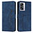 Custodia Portafoglio In Pelle Cover con Supporto Y03X per Oppo A56S 5G Blu